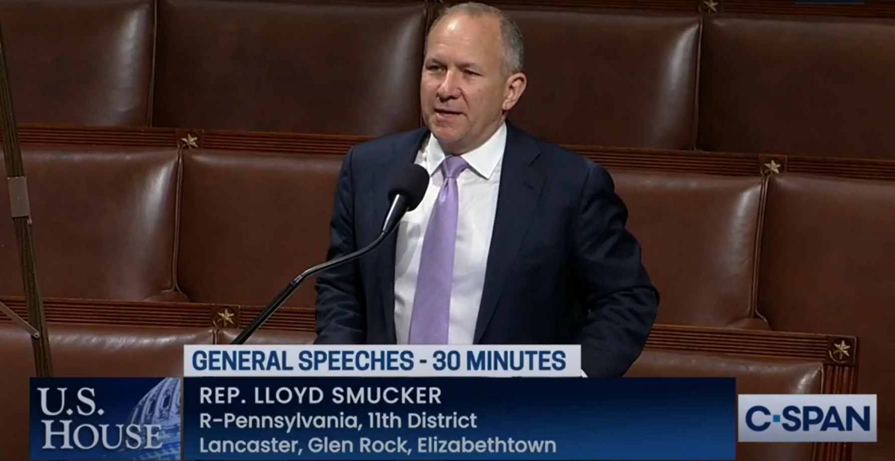 Rep. Smucker speaks on the House floor. 