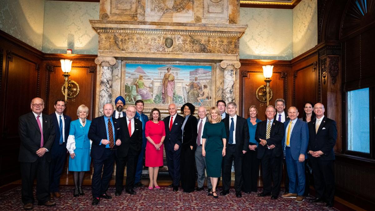 Rep. Smucker pictured with Members of Congress and Parliament during a March 2022 meeting in held in Washington, D.C.  