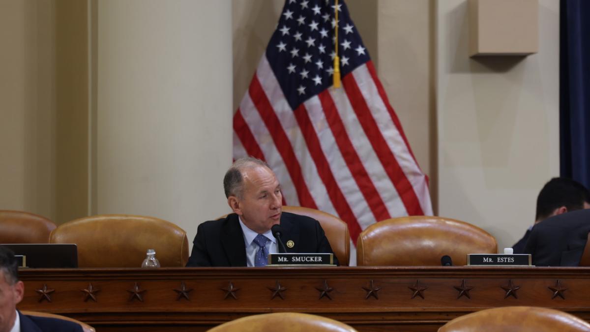 Rep. Smucker during a Ways and Means Committee hearing. 