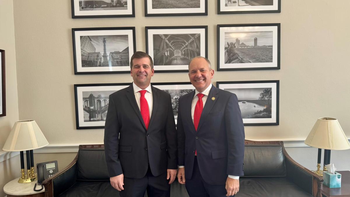 Rep. Lloyd Smucker pictured with Lin Weaver, CEO of Shady Maple