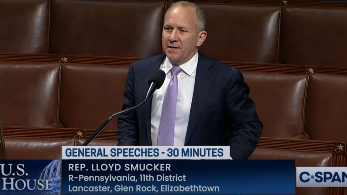 Rep. Smucker speaks on the House floor. 
