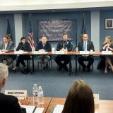 Rep. Smucker meeting with community members to discuss human trafficking. 