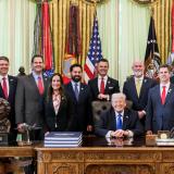 Rep. Smucker in the Oval Office with President Trump, others.