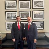 Rep. Lloyd Smucker pictured with Lin Weaver, CEO of Shady Maple