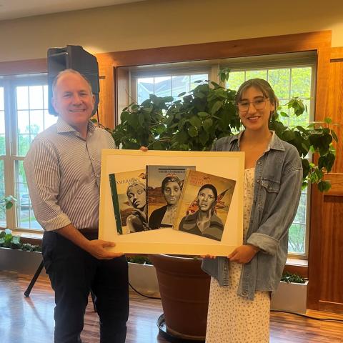 Rep. Smucker pictured with the 2025 Art Competition Winner.