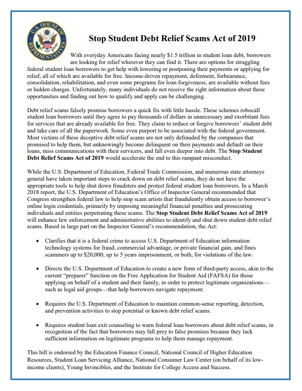 Stop Student Debt Relief Scams 