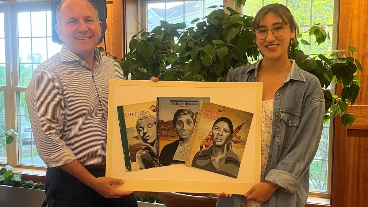 Rep. Smucker pictured with the 2025 Art Competition Winner.