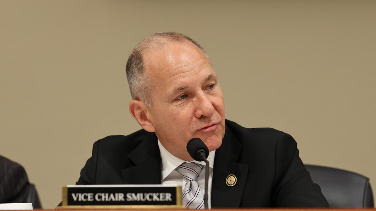Rep. Lloyd Smucker speaks at a committee hearing. 