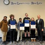 Rep. Smucker pictured with the winning 2023 Congressional App Challenge Team.