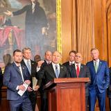 Rep. Smucker speaks during a press conference. 