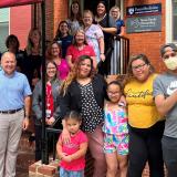 Rep. Smucker pictured with families participating in the Nurse Family Partnership program.